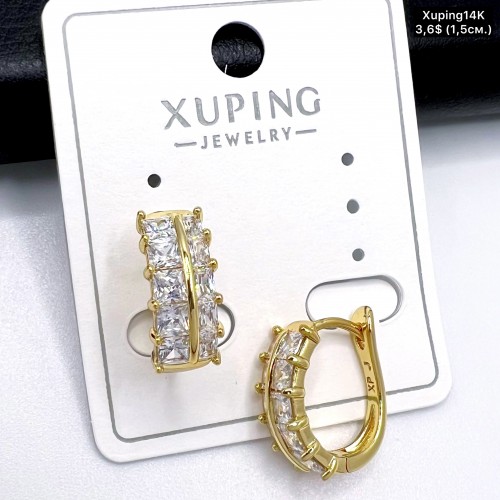 Сережки Xuping14К 10665 ( 1.5 см.)